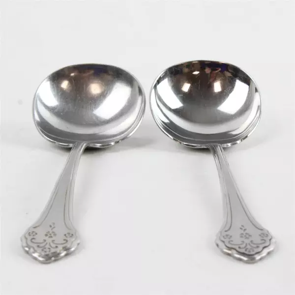 Set of 2 Oneida Lakewood Stainless Solid Gravy Ladles 7.5" Vintage