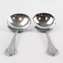 Set of 2 Oneida Lakewood Stainless Solid Gravy Ladles 7.5" Vintage