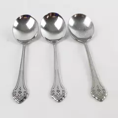 Set of 3 Oneida Lakewood Stainless Teaspoons 6" Vintage 