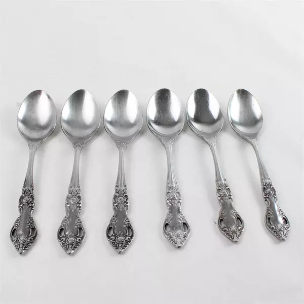 Set of 6 Oneida Northland Baton Rouge Stainless Teaspoon 6" Silverware