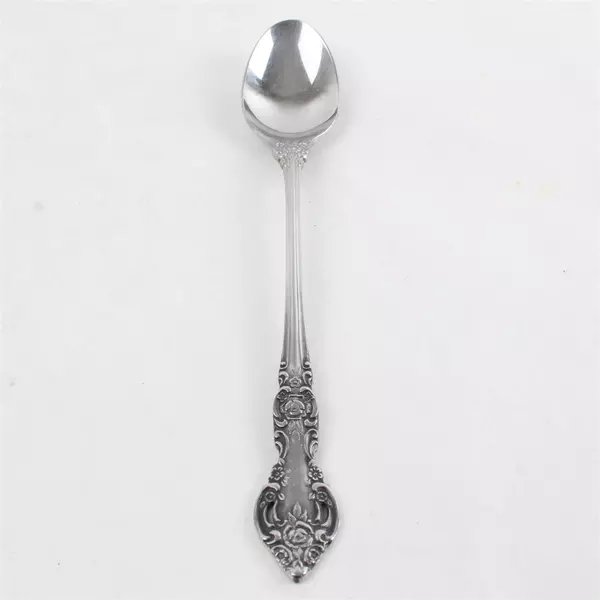 Set of 5 Oneida Northland Baton Rouge Stainless Iced Tea Spoons 7.5"