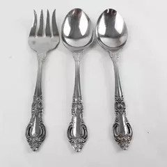 Lot of 3 Oneida Northland Baton Rouge Stainless Serving Fork & 2-Tbsp