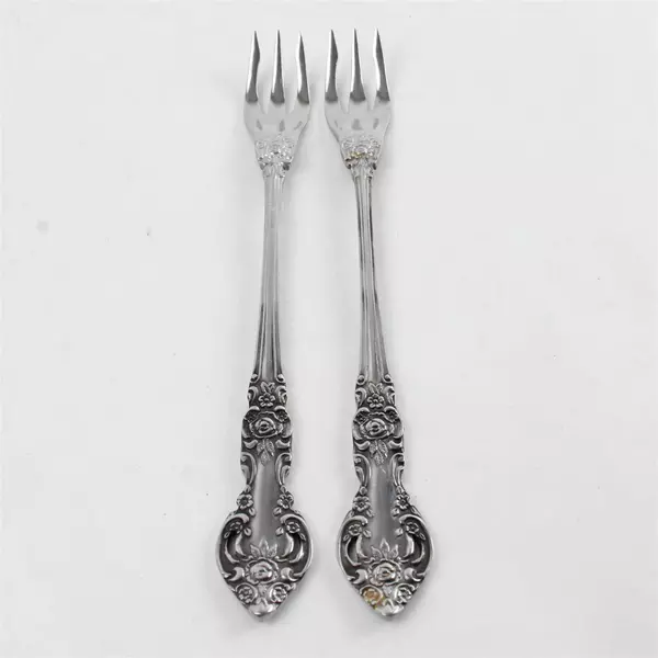 Set of 2 Oneida Northland Baton Rouge Stainless Cocktail Seafood Forks 6"