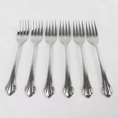 Set of 6 Oneida Repose Stainless Salad Forks 6.75" 