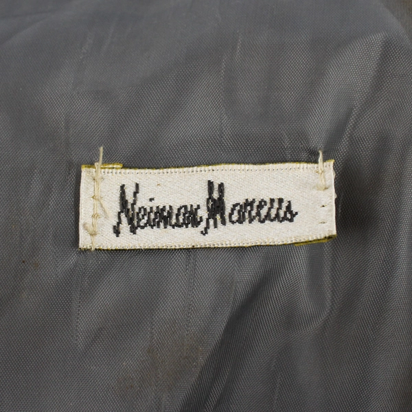 Vintage Neiman Marcus Large Tote Shoulder Bag Grey Imitation Leather