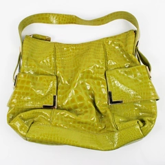 Michael Kors Bright Green Faux Leather Tote Bag w/ Carrying Strap