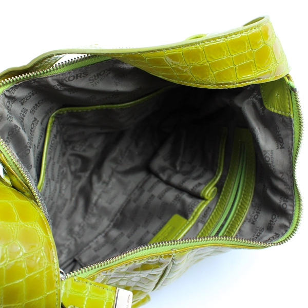 Michael Kors Bright Green Faux Leather Tote Bag w/ Carrying Strap