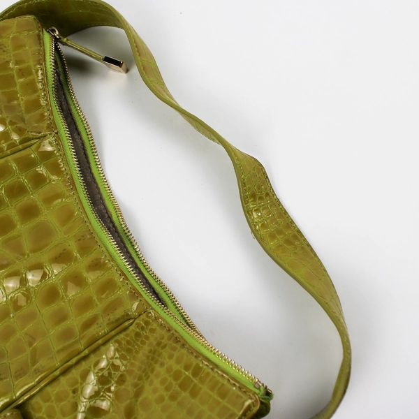 Michael Kors Bright Green Faux Leather Tote Bag w/ Carrying Strap