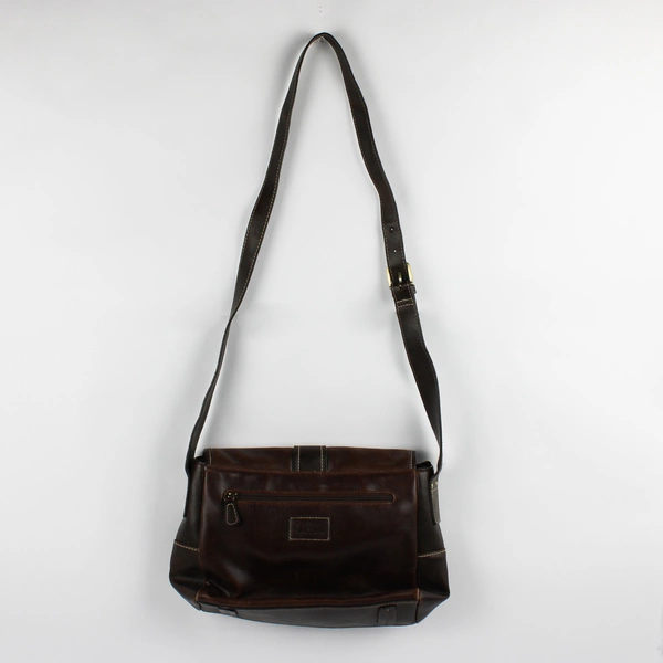 Vintage Relic Faux Leather Brown Shoulder Bag Pocket on Back