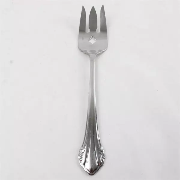 Set of 2 Oneida Repose Stainless Medium Meat Serving Forks 8.5" Vintage