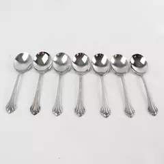 Lot of 7 Oneida Repose Stainless Sugar Spoons 6" Vintage 