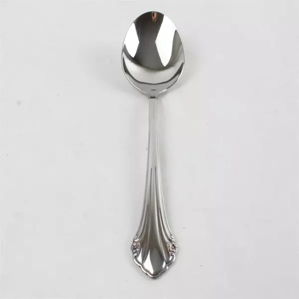 Set of 3 Oneida Repose Stainless Oval Soup Spoons 7" New