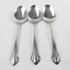 Set of 3 Oneida Repose Stainless Tablespoons Serving Spoons 8.5"