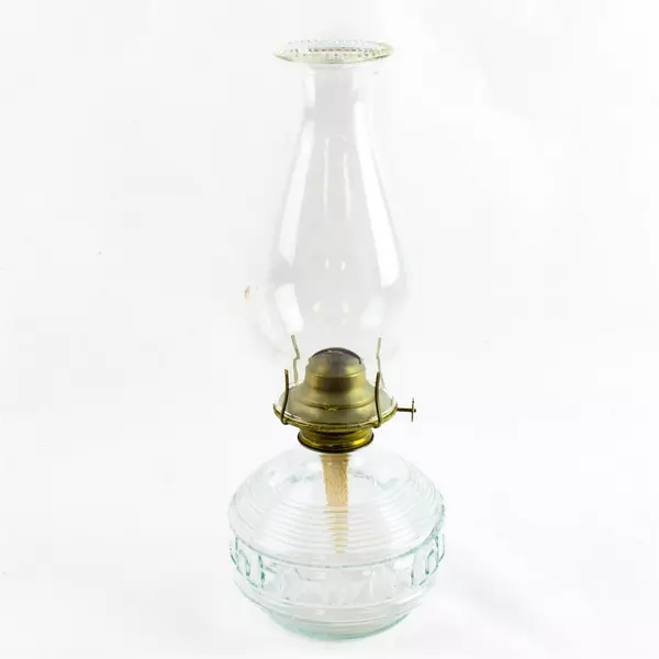 Vintage Kadaan LTD Glass Chimney Oil Hurricane Lamp Burner 14.25"