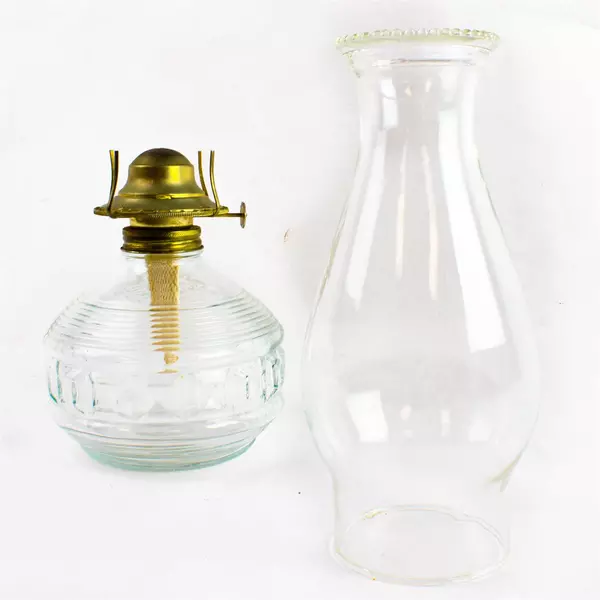 Vintage Kadaan LTD Glass Chimney Oil Hurricane Lamp Burner 14.25"
