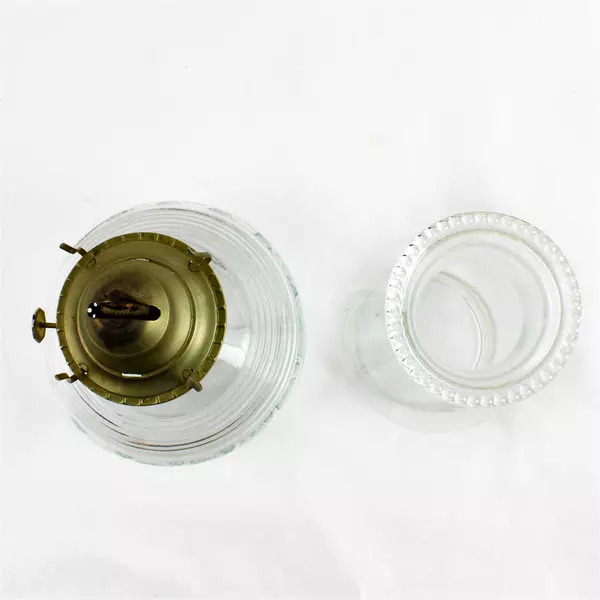 Vintage Kadaan LTD Glass Chimney Oil Hurricane Lamp Burner 14.25"