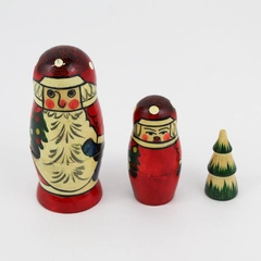 3 Piece Russian Santa Claus Nesting Doll Set