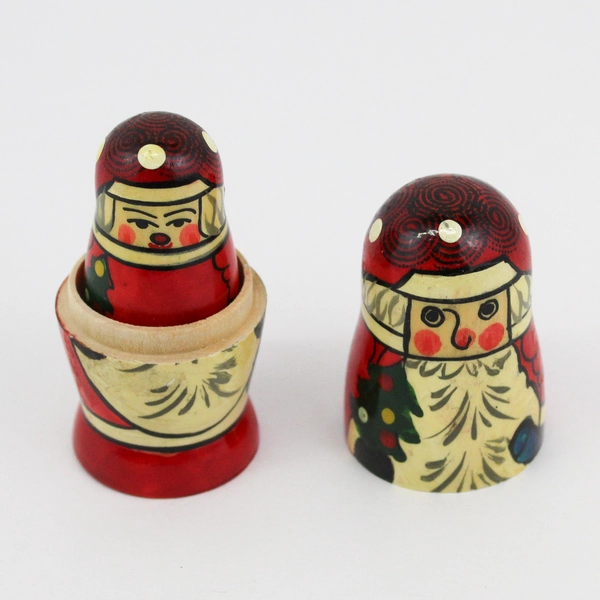 3 Piece Russian Santa Claus Nesting Doll Set