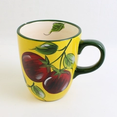 Cracker Barrel Multicolor Fresh Picked Pattern Ceramic Mug 4.75" Tall