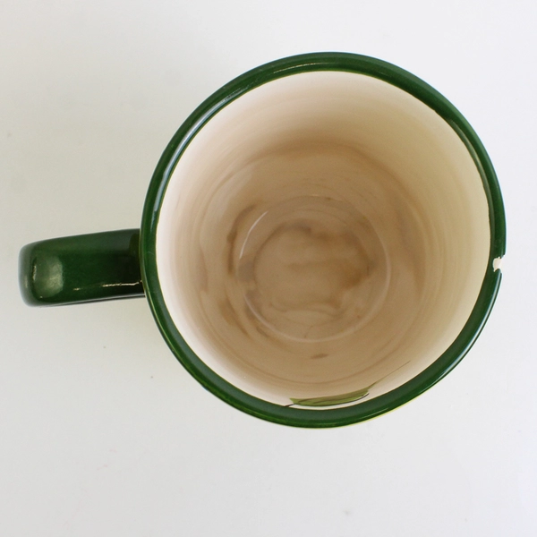 Cracker Barrel Multicolor Fresh Picked Pattern Ceramic Mug 4.75" Tall