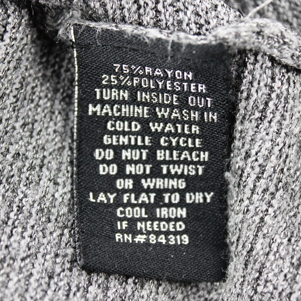 Cynus Solid Gray Color Long Sleeve Knit Sweater Women's Size M