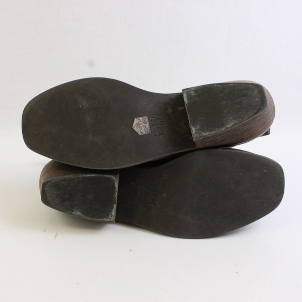 Eileen Fisher Raven Booties Solid Brown Suede 1.75" Block Heel Women's Size 6M