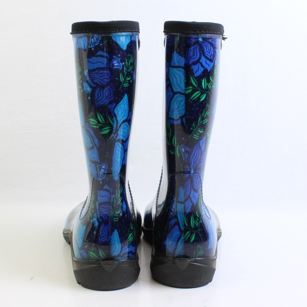Sloggers Waterproof Rain Boots Spring Surprise Blue Floral Women's Size 7