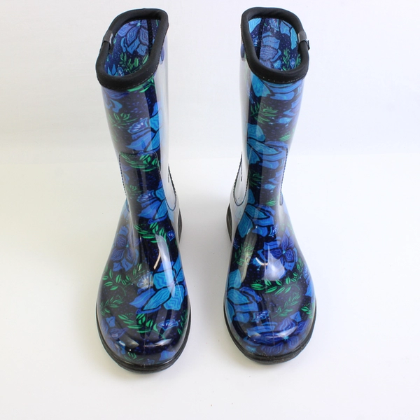 Sloggers Waterproof Rain Boots Spring Surprise Blue Floral Women's Size 7