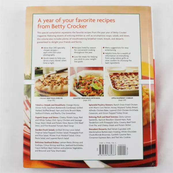 Betty Crocker Annual Recipes 2007 Hardcover Cookbook 240+ Recipes