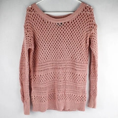 American Eagle Outfitters Size M Pink Open Knit Pullover Sweater