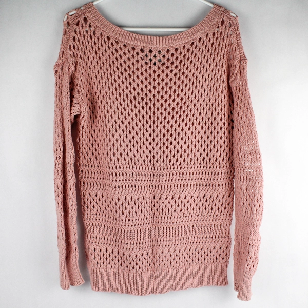 American Eagle Outfitters Size M Pink Open Knit Pullover Sweater