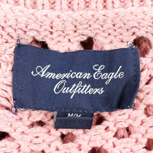 American Eagle Outfitters Size M Pink Open Knit Pullover Sweater