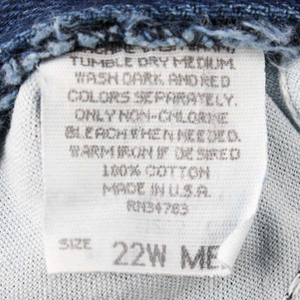 Lee Women's 22W Dark Wash Elastic Waist Band Jeans 