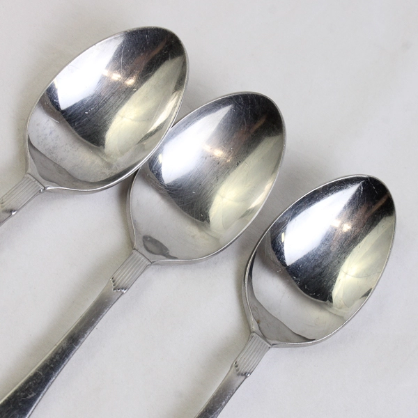 Lot of 3 Laslo for Mikasa Regency Oval Soup Spoons 18-8 Stainless 7.25"
