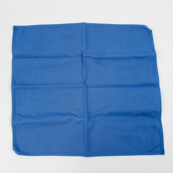 Lot Of 4 DII For The Home Solid Blue Color Fabric Napkins 100% Cotton 15" x 16"
