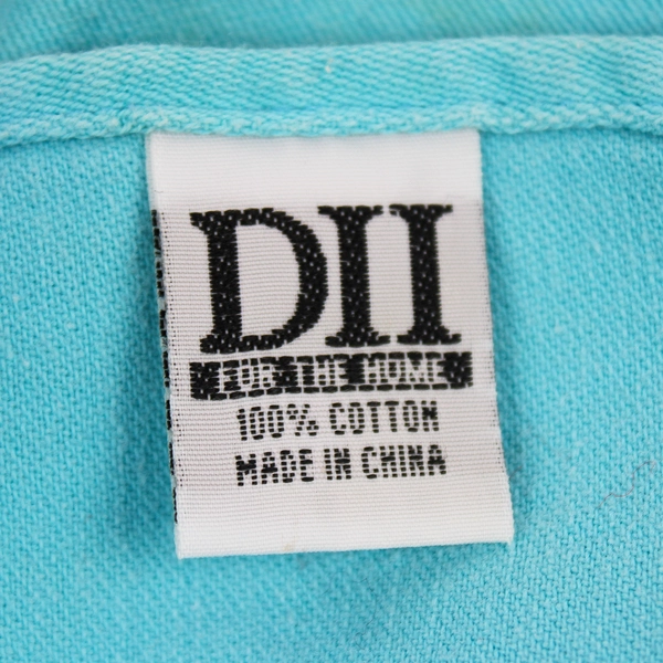 Lot Of 4 DII For The Home Solid Blue Color Fabric Napkins 100% Cotton 15" x 16"