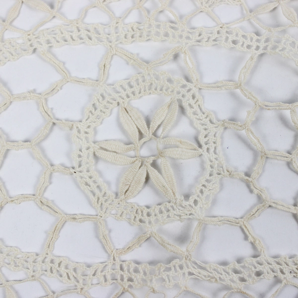 Lot of 4 Vintage Handmade Doilies, Oval Shaped