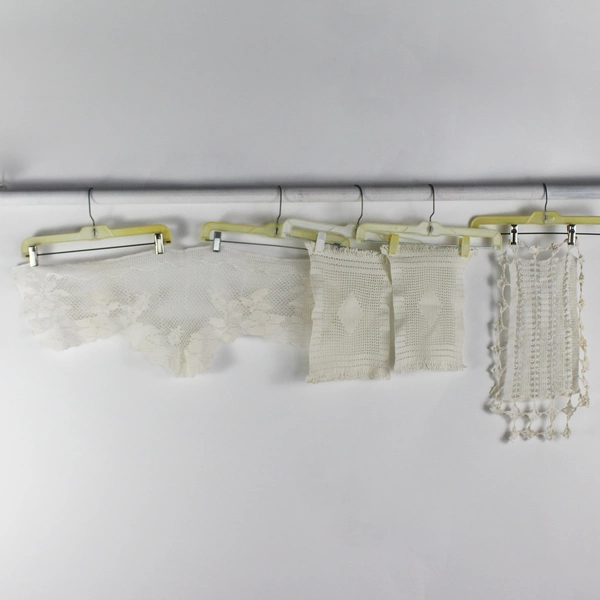 13 Pc Lot Vintage Off-White Crocheted Table Linens Upcycling Crafting