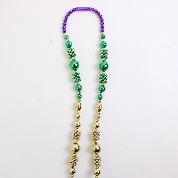 VTG 2000 Mardi Gras Zone Multicolor Jester Plastic Beaded Necklace 25"