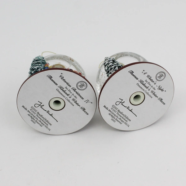 2002 Thomas Kinkade Winter Places Snow Globes Set 5 A Winter's Night w/ COA