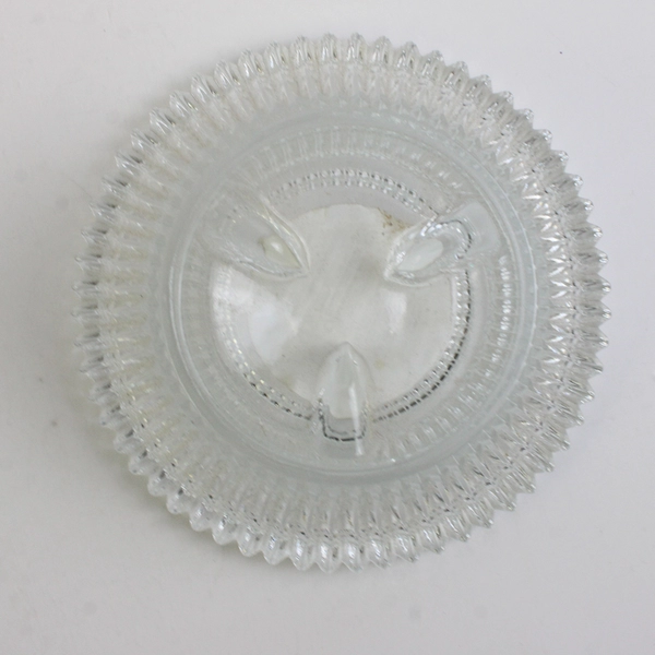 Indiana Glass Clear Ribbed Reversible Pillar Taper Candle Holder