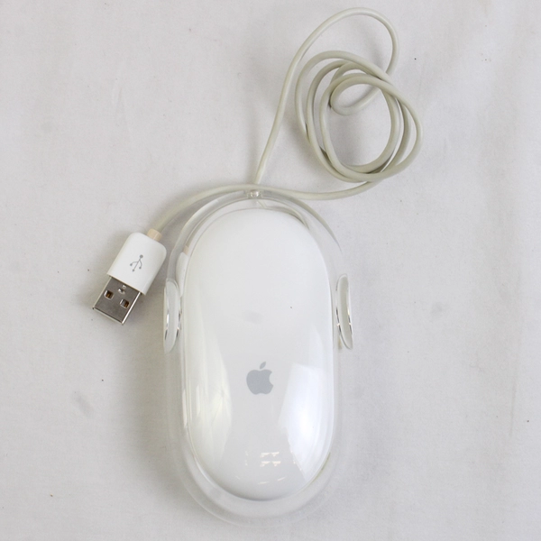 Vintage Apple Pro Mouse Model M5769 Clear White USB (Tested Works)