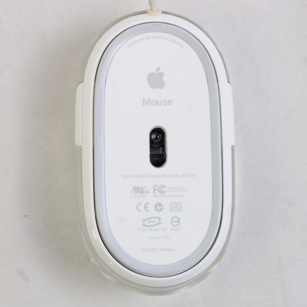 Vintage Apple Pro Mouse Model M5769 Clear White USB (Tested Works)