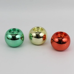 Vintage Set Of 3 Christmas Ball Ornament Candle Holders By Chadwick-Miller