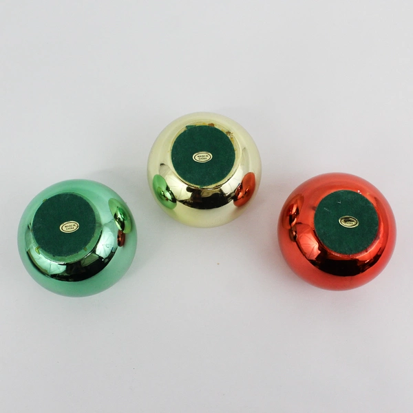 Vintage Set Of 3 Christmas Ball Ornament Candle Holders By Chadwick-Miller