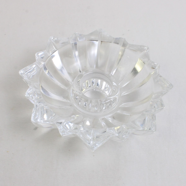 Set of 2 Cristal de Flandre Lead Crystal Taper Candle Holders