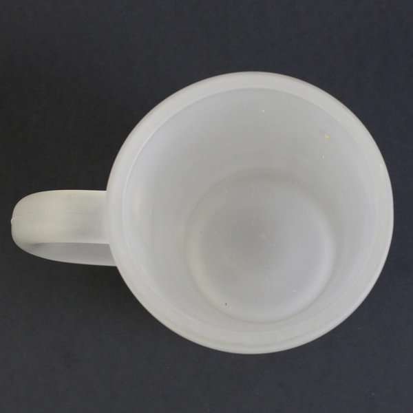Unbranded Frosted Glass Beer Mug With Handle 5.75" Tall