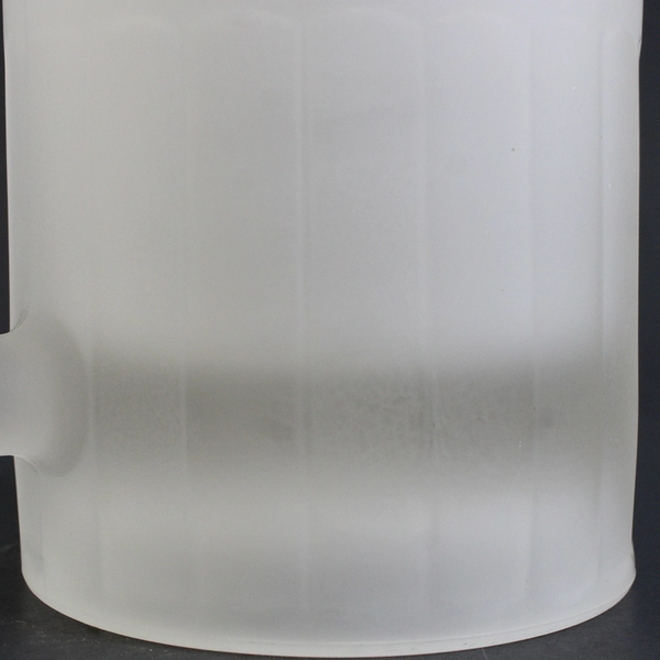 Unbranded Frosted Glass Beer Mug With Handle 5.75" Tall