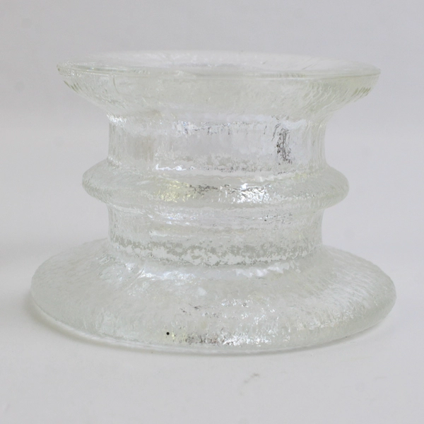 Set of 2 Clear Glass Taper Candle Holders 1-3/4"