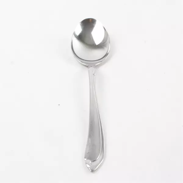 Set of 7 Oneida Shasta Stainless Oval Soup Spoons 6.75"